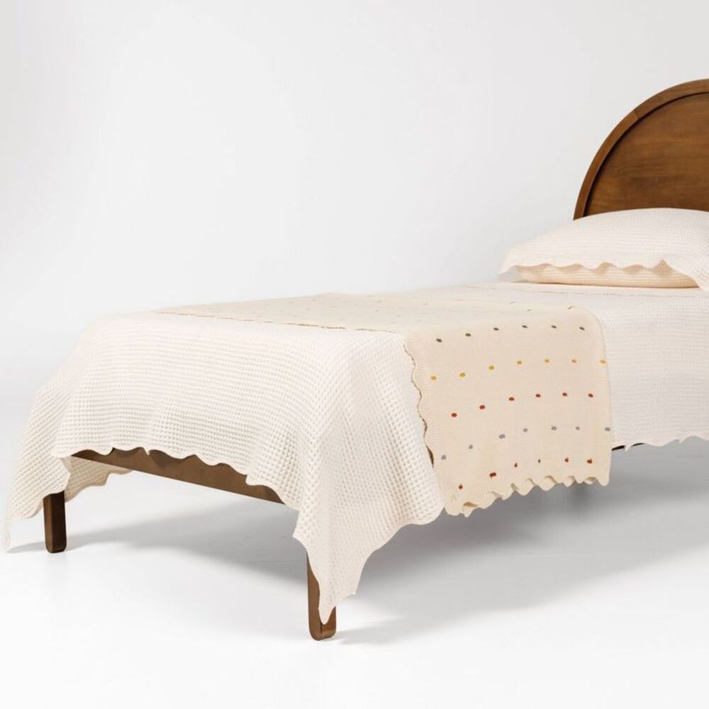 Gathre -  Twin Knotted Bed Blanket Natural Natural